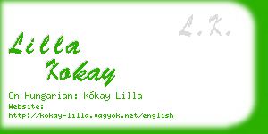 lilla kokay business card
